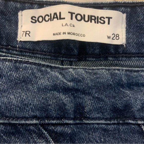 Social Tourist ultra high Rise Baggy wide leg cross over angled closure 27 - Picture 10 of 15